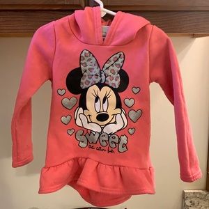 Pink Minnie Mouse hooded top